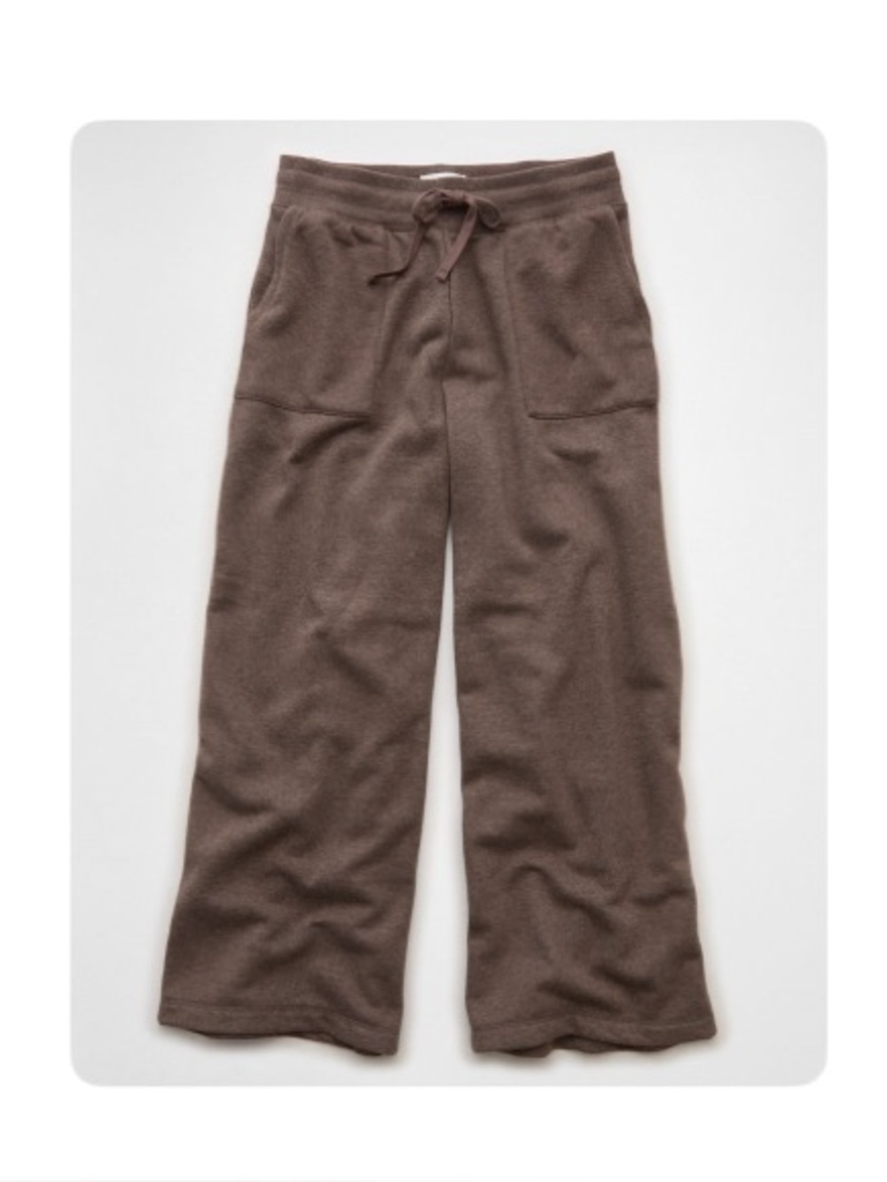 American Eagle Outfitters Everyday Luxe Wideleg Pants - Choco